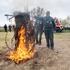 Zajednica sportskih ribolovnih društava Osijek javno je spalila nelegalne ribolovne mreže