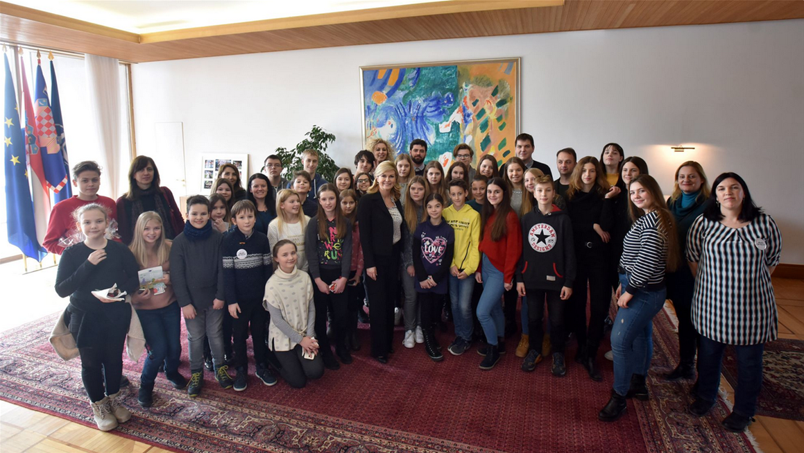 Gradsko vijeće mladih i Savjet mladih u posjeti predsjednici Republike Hrvatske