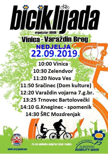 Rekreativna utrka 5. biciklijade Vinica – Varaždinbreg
