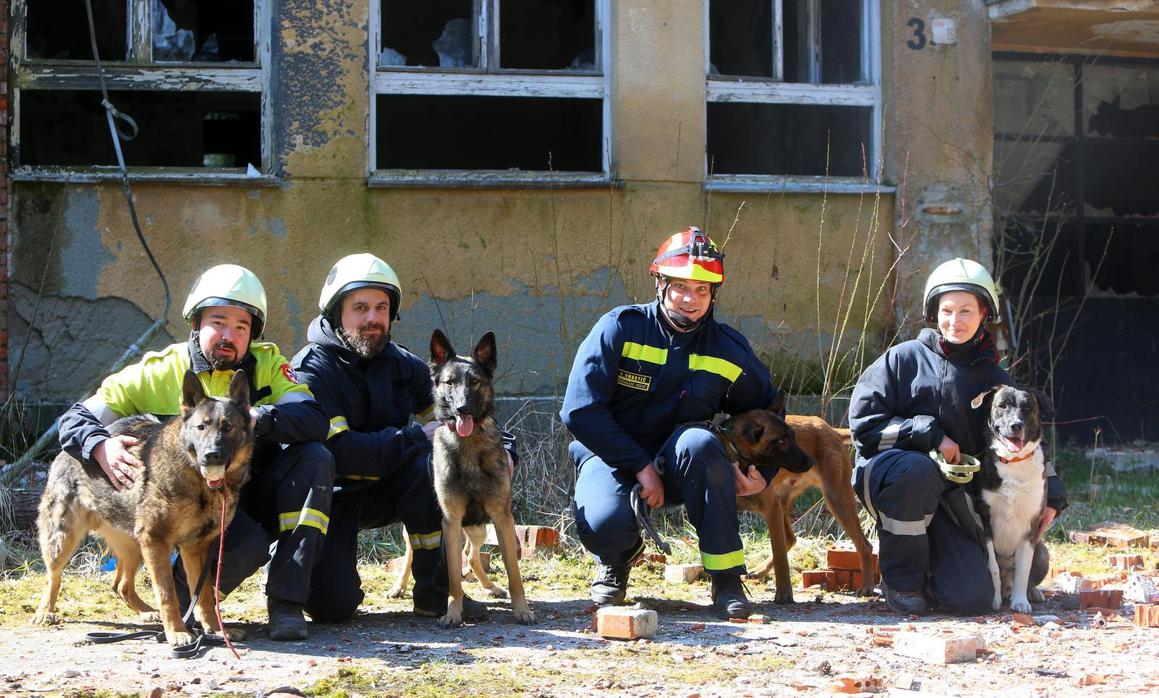Od početnika do naprednijih: U napuštenoj vojarni provodi se obuka vatrogasnih pasa tragača