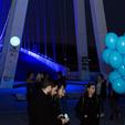 Pješački most osvijetljen plavom bojom povodom Dana dijabetesa