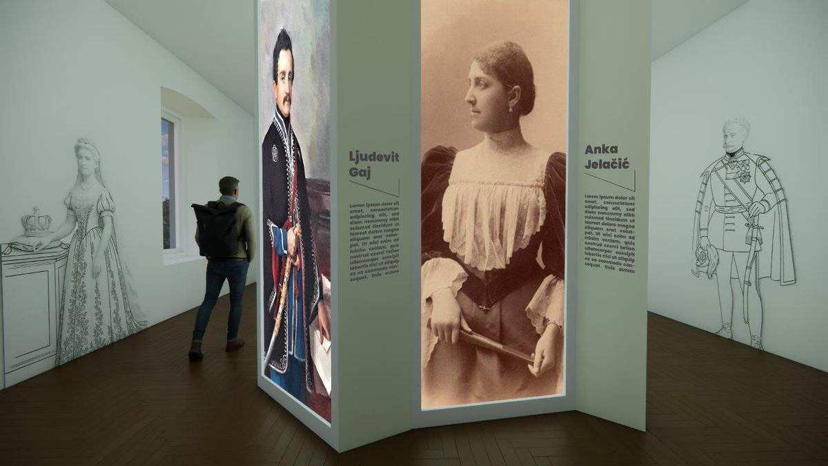 Na zidu će se postaviti velik portret bana Josipa Jelačića izrađen u tehnici slikanja vinom