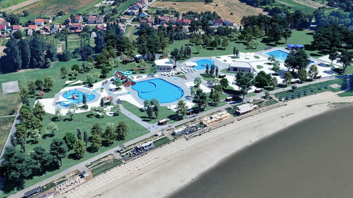 PREDVIĐEN JE veliki rekreacijski bazen s toboganom za neplivače, dječji bazen sa spray parkom i drugim atrakcijama, hortikulturalno uređenje s 200 stabala i 1800 grmova