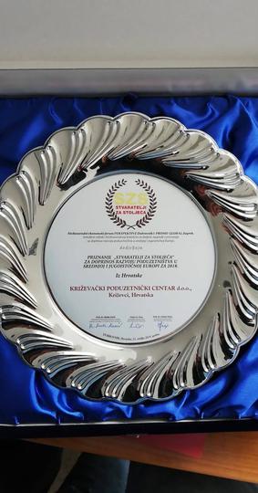 Križevački poduzetnički centar primio međunarodnu nagradu “Stvaratelji za stoljeća”