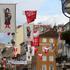 Centar grada Rijeke ukrašen zastava uoči blagdana Svetog Vida