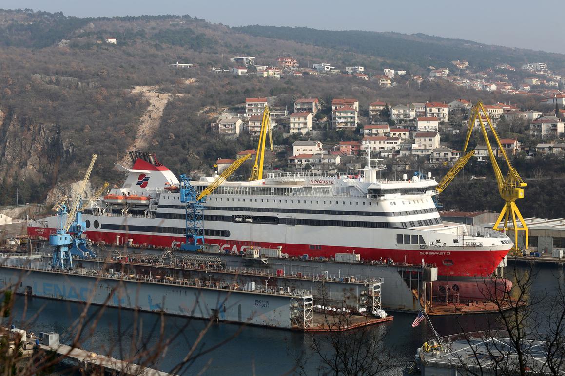 Putnički brod Superfast Xl na remontu u brodogradilištu Viktor Lenac
