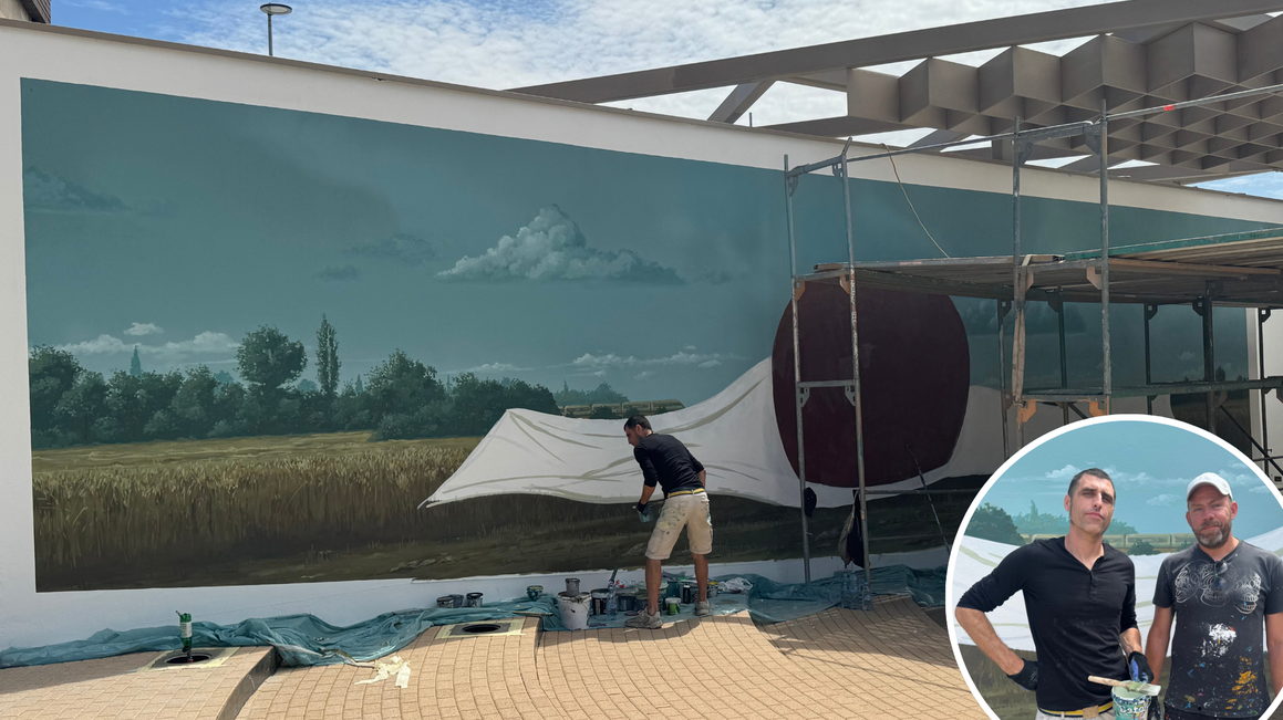 Polje, žito, jabuka... – Trg Vinkovačkih jeseni dobiva impozantan mural